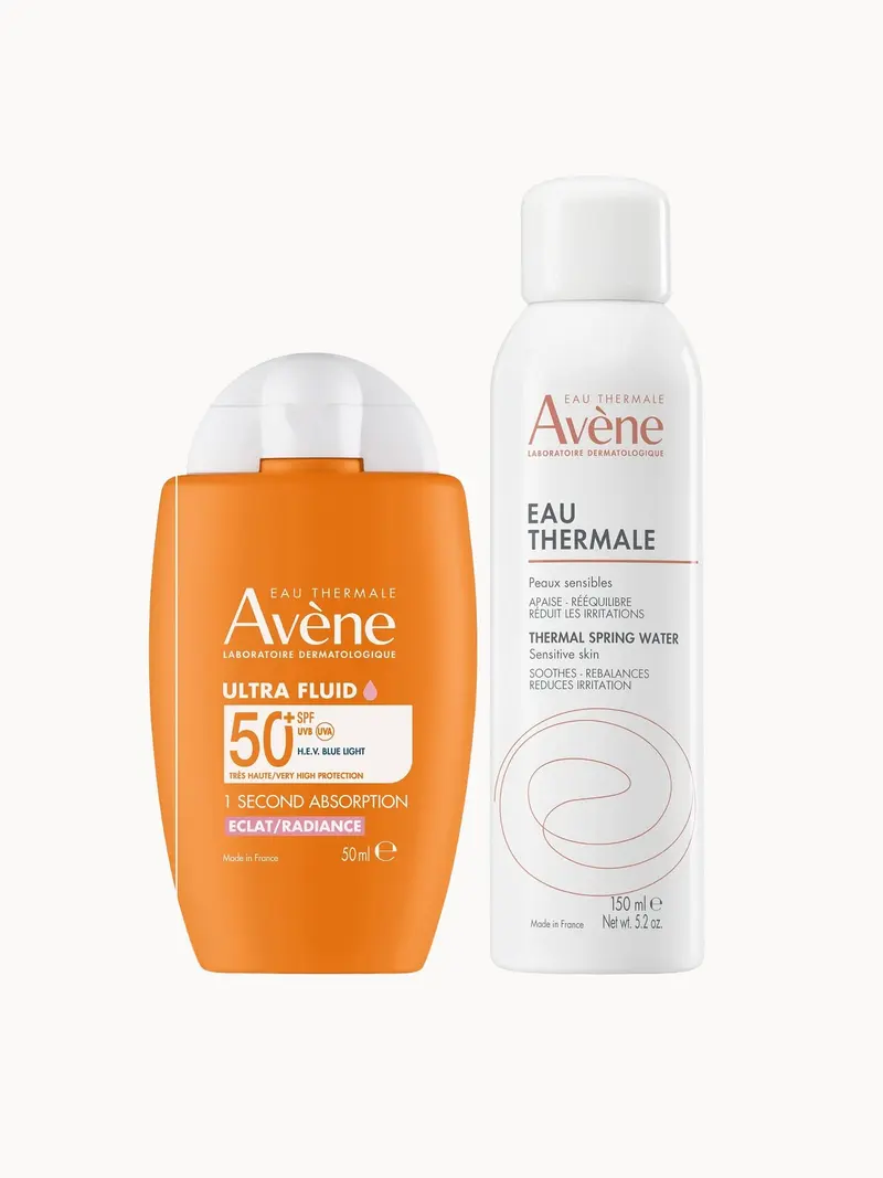 Avène Fluid Radiance and Thermal Water Bundle Avène — embalagem e produto