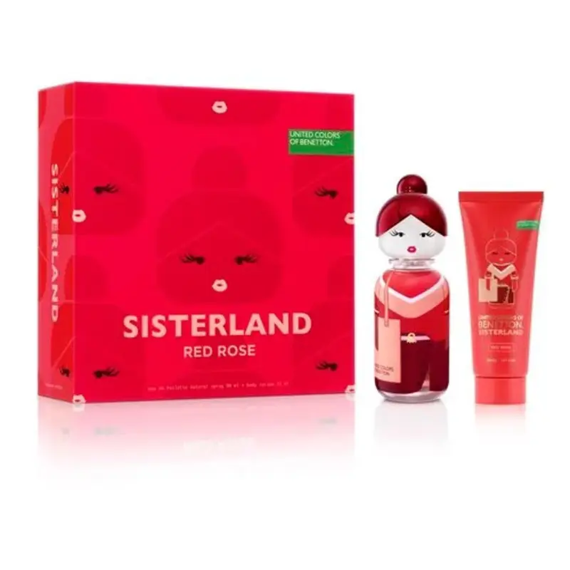 Benetton Gift Set Red Rose Gift Set — embalagem e produto