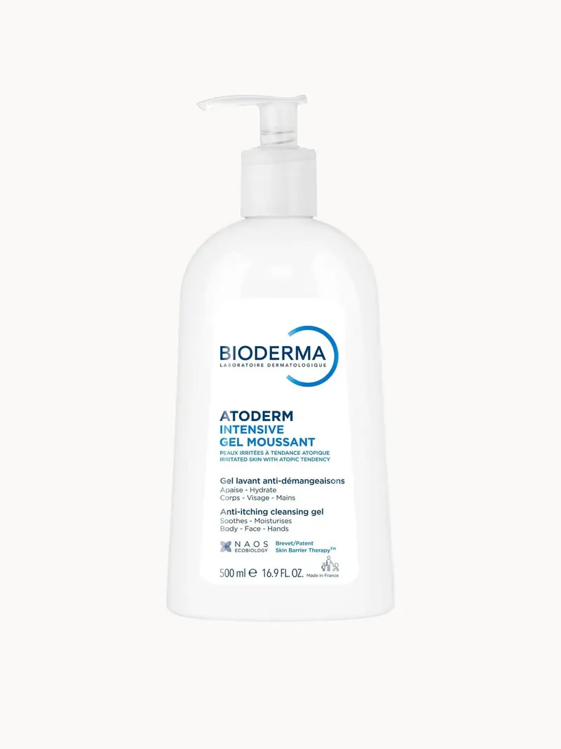 Bioderma Atoderm Ultra-Soothing Unfragranced Body Wash for Very Dry Atopic Eczema-Prone Skin 500ml Bioderma — embalagem e produto