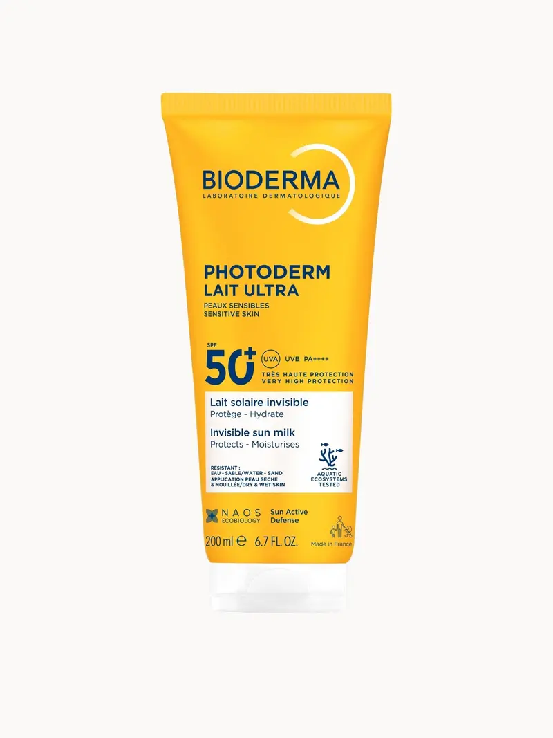 Bioderma Photoderm Milk Ultra SPF50+ Sunscreen for Sensitive Skin 200ml Bioderma — embalagem e produto