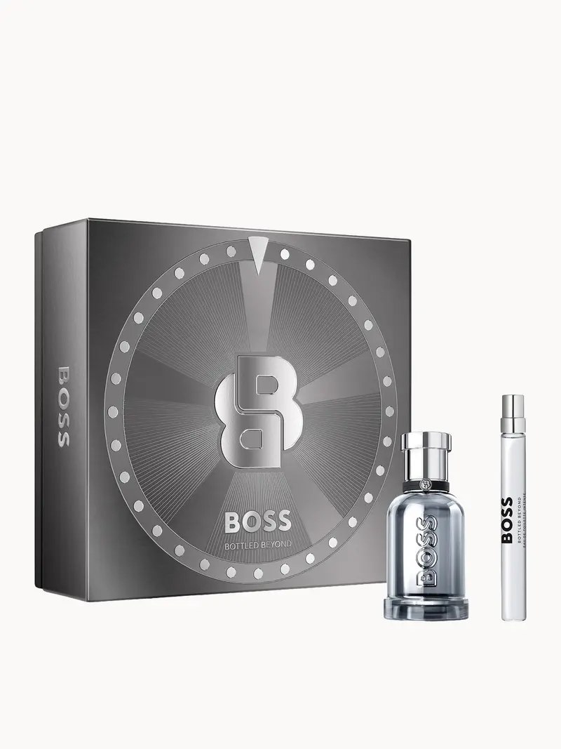 BOSS Bottled Beyond Eau de Toilette Intense for Men Duo Gift Set 50ml & 10ml Hugo Boss — embalagem e produto
