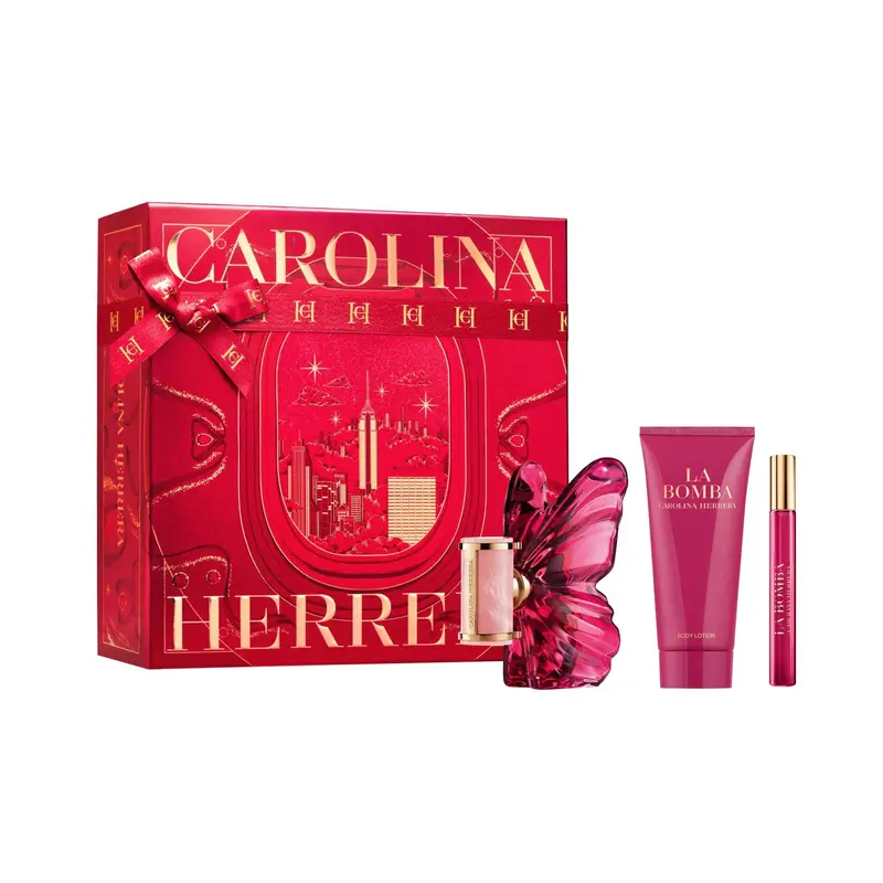 Carolina Herrera La Bomba Gift Set — embalagem e produto