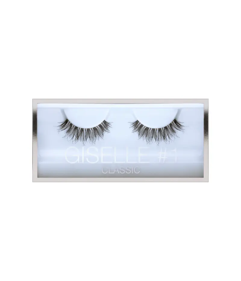 Classic False Lash - Giselle #1 Huda Beauty — embalagem e produto