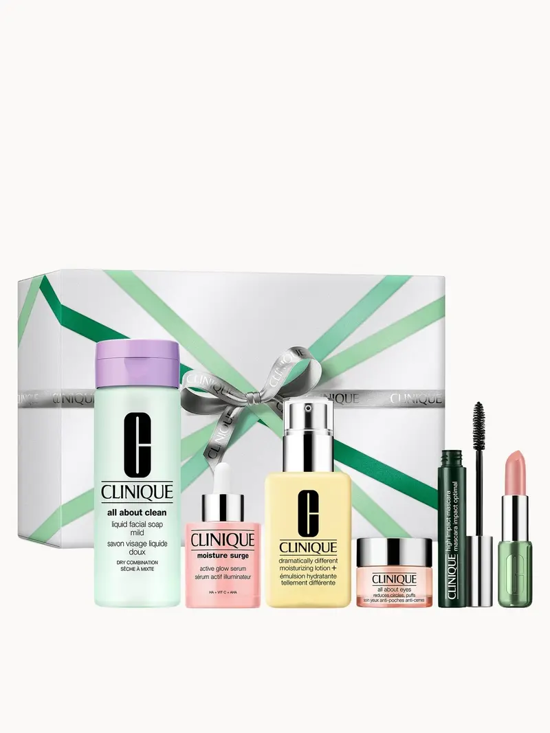 Clinique Complete Skincare & Makeup Routine Gift Set Clinique — embalagem e produto