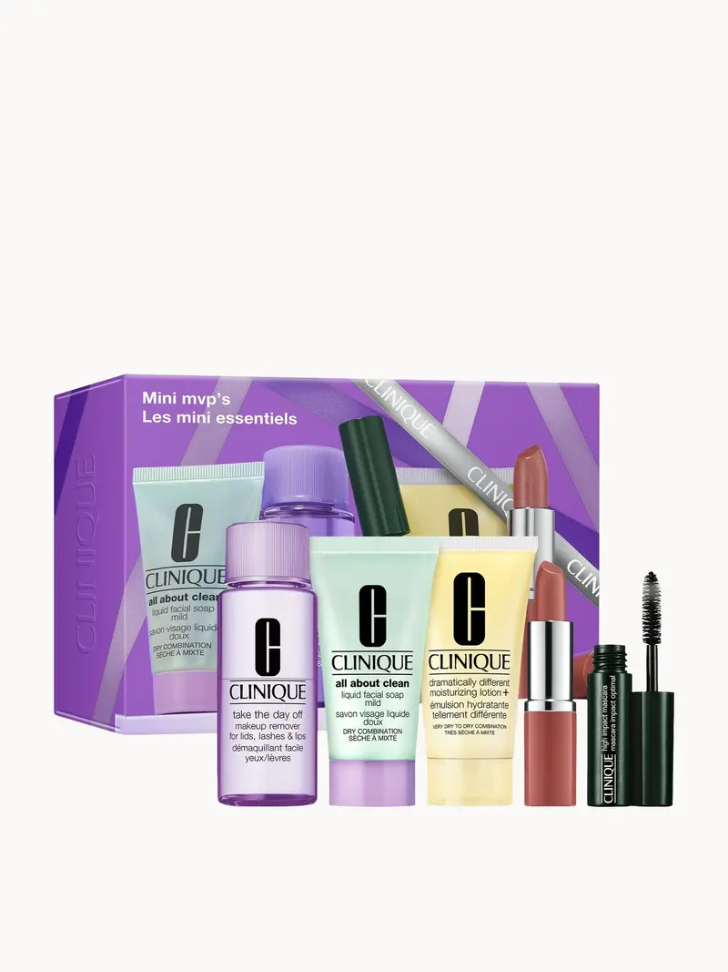 Clinique Daily Skincare & Makeup Travel Gift Set (Worth £78.07) Clinique — embalagem e produto