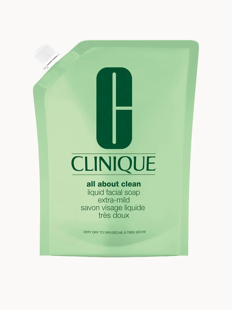 Clinique Liquid Facial Soap Extra Mild Refill 400ml Clinique — embalagem e produto
