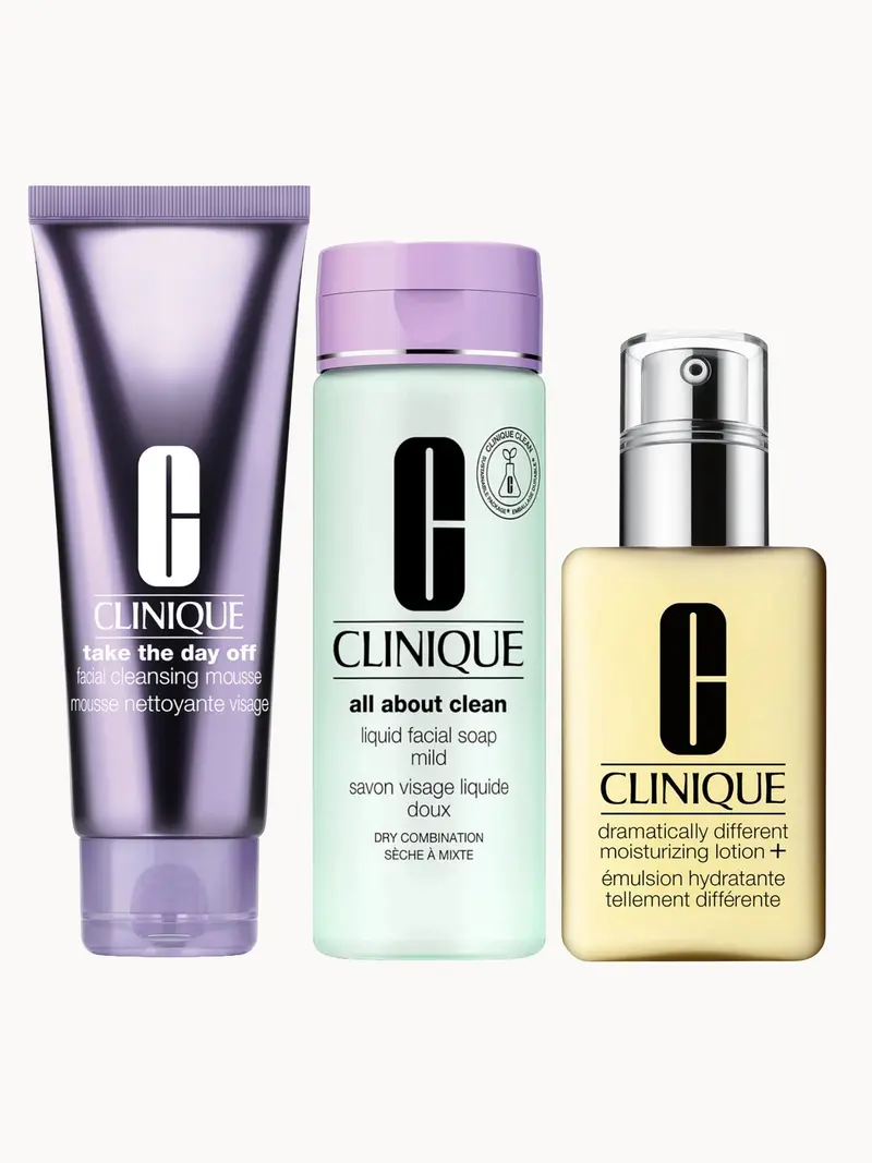 Clinique Routine Discovery Trio Clinique — embalagem e produto