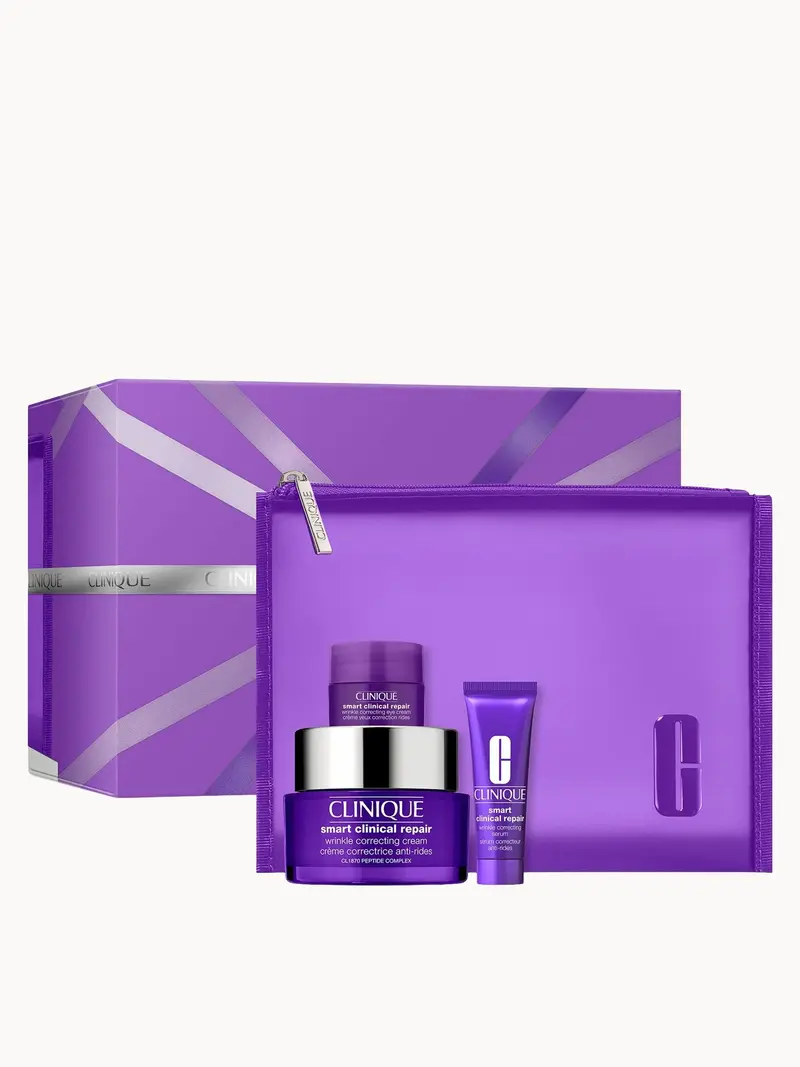 Clinique Smart Clinical Repair™ Wrinkle Correcting Cream Gift Set (Worth £106.40) Clinique — embalagem e produto