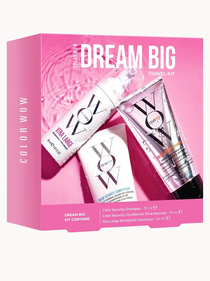 Color WOW Dream Big Travel Kit Color Wow — embalagem e produto