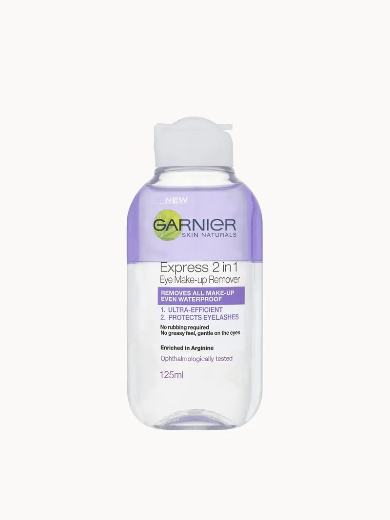 Garnier Skin Naturals 2-in-1 Eye Make-Up Remover (125ml) Garnier — embalagem e produto