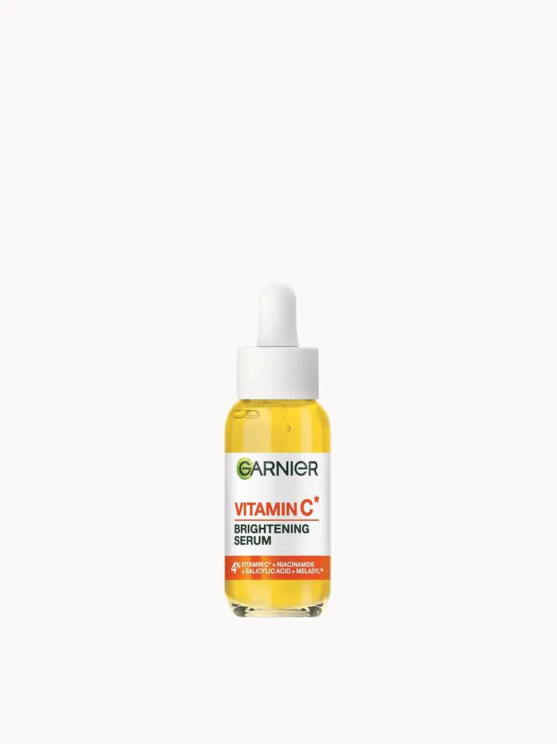 Garnier Vitamin C Brightening Face Serum with 4% Vitamin C + Niacinamide + Salicylic Acid 30ml Garnier — embalagem e produto