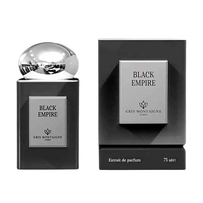 Gris Montaigne Extrait de Parfum Black Empire Perfume — embalagem e produto