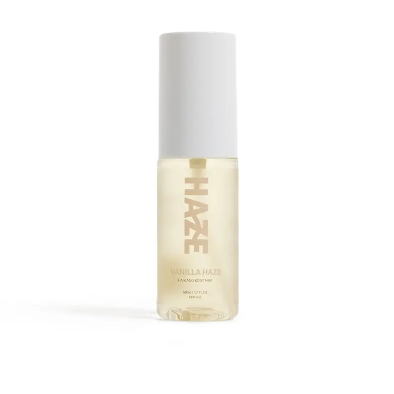 Haze Vanilla Body Mist — embalagem e produto