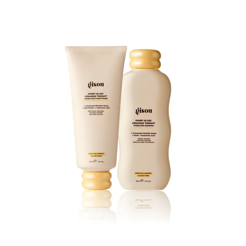 Honey Gloss Hair Wash Duo Gisou — embalagem e produto