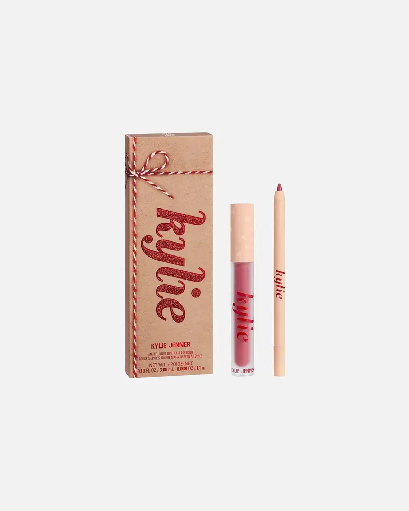 KYLIE COSMETICS Holiday Collection Matte Liquid Lip Kit Nude Kylie Cosmetics — embalagem e produto