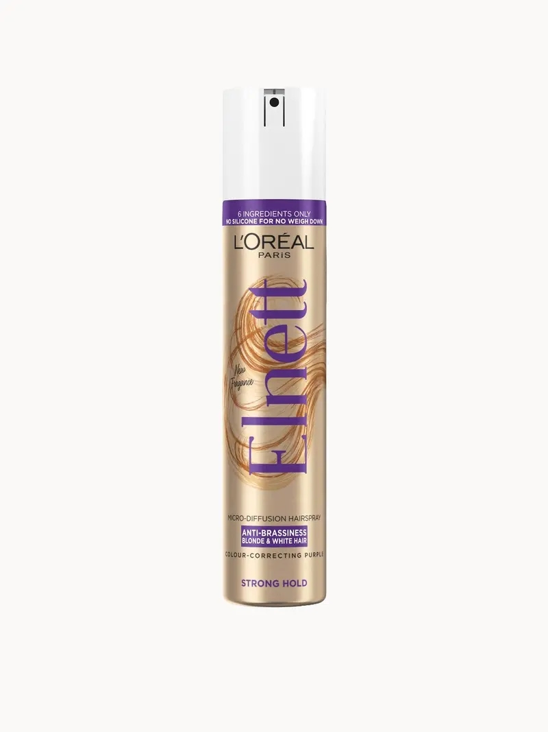 L'Oréal Paris Elnett Hair Spray for Coloured Hair UV 200ml L'Oréal Paris — embalagem e produto