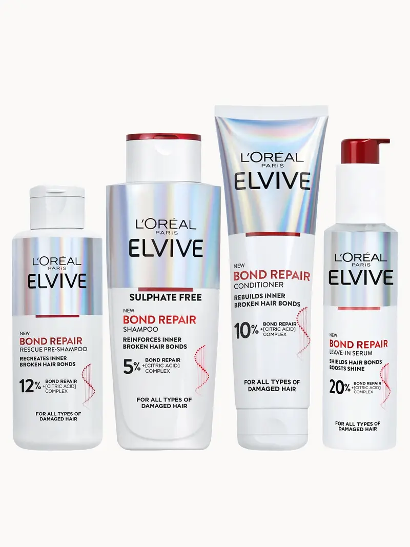 L'Oréal Paris Elvive Bond Repair Full Routine Bundle for Damaged Hair L'Oréal Paris — embalagem e produto