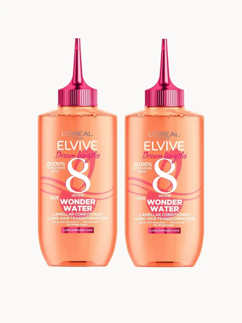 L'Oréal Paris Elvive Dream Lengths Wonder Water 8 Second Hair Treatment 200ml Duo L'Oréal Paris — embalagem e produto