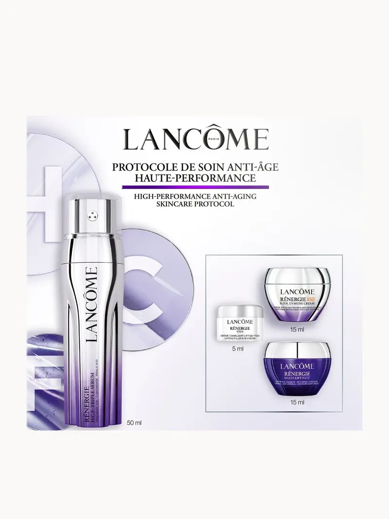 Lancôme Renergie Triple Serum Routine Set Lancôme — embalagem e produto