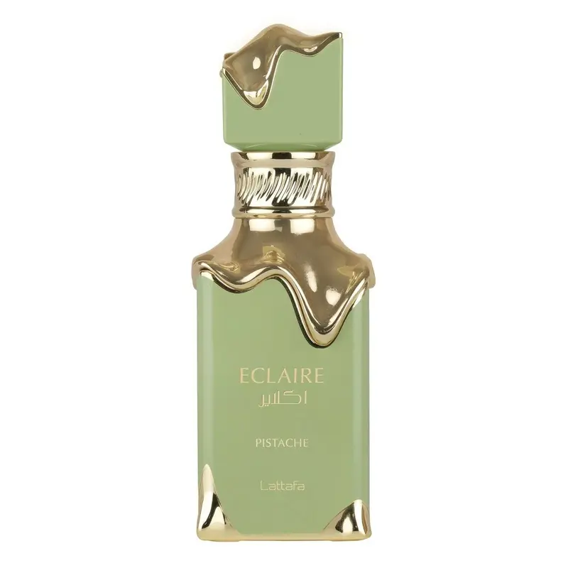 Lattafa Eclaire Pistache Eau de Parfum — embalagem e produto