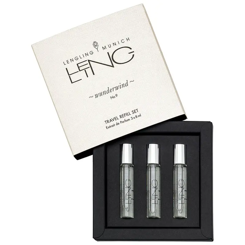 Lengling Munich No 9 Wunderwind Travel Refill Set Perfume — embalagem e produto