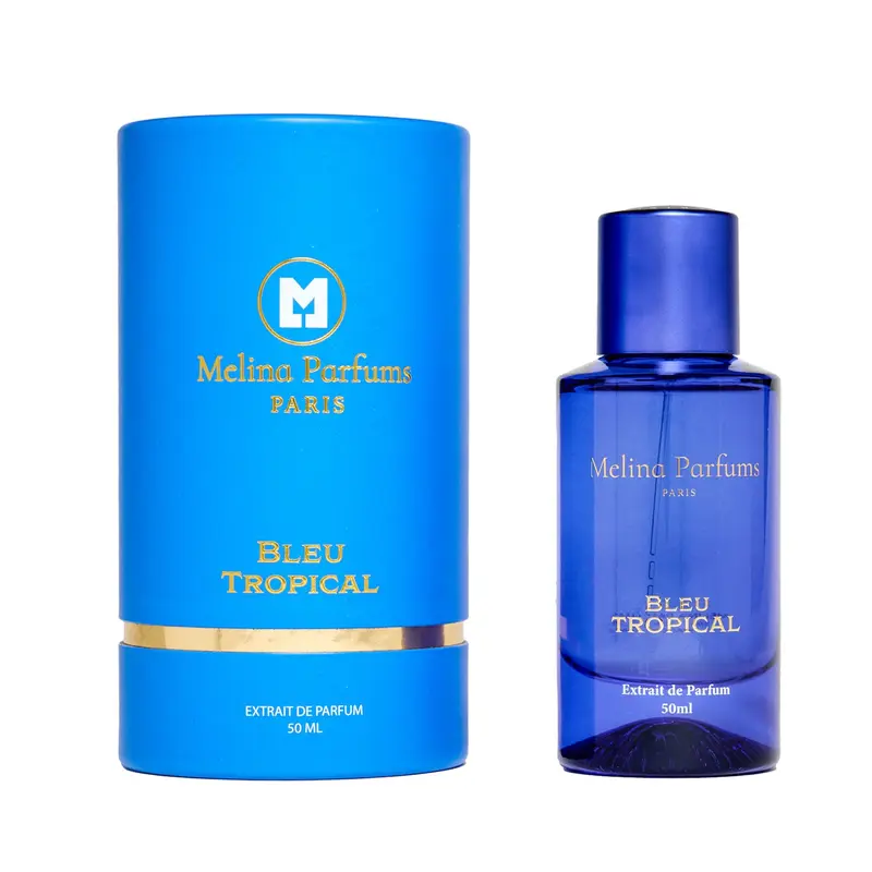M Melina Parfums PARIS Bleu Tropical Perfume — embalagem e produto