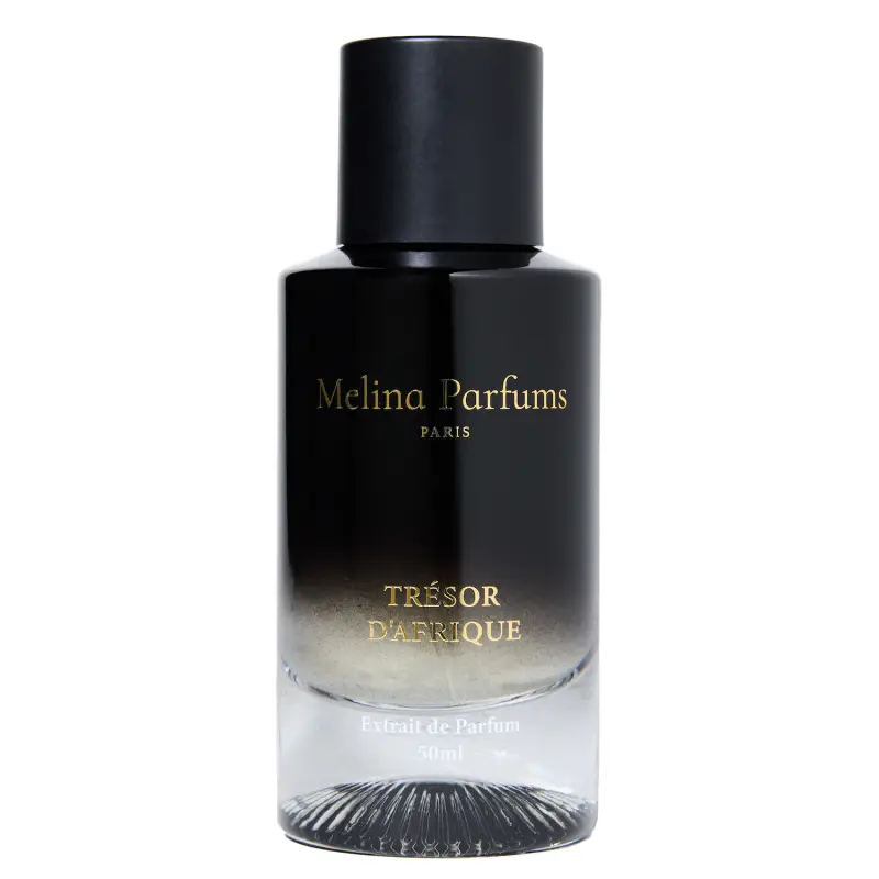 M Melina Parfums PARIS Trésor D'afrique Édition L’Obsidienne Perfume — embalagem e produto