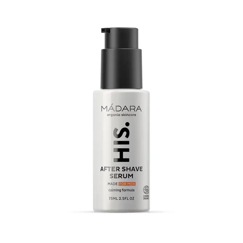 MÁDARA HIS After Shave Serum Aftershave — embalagem e produto