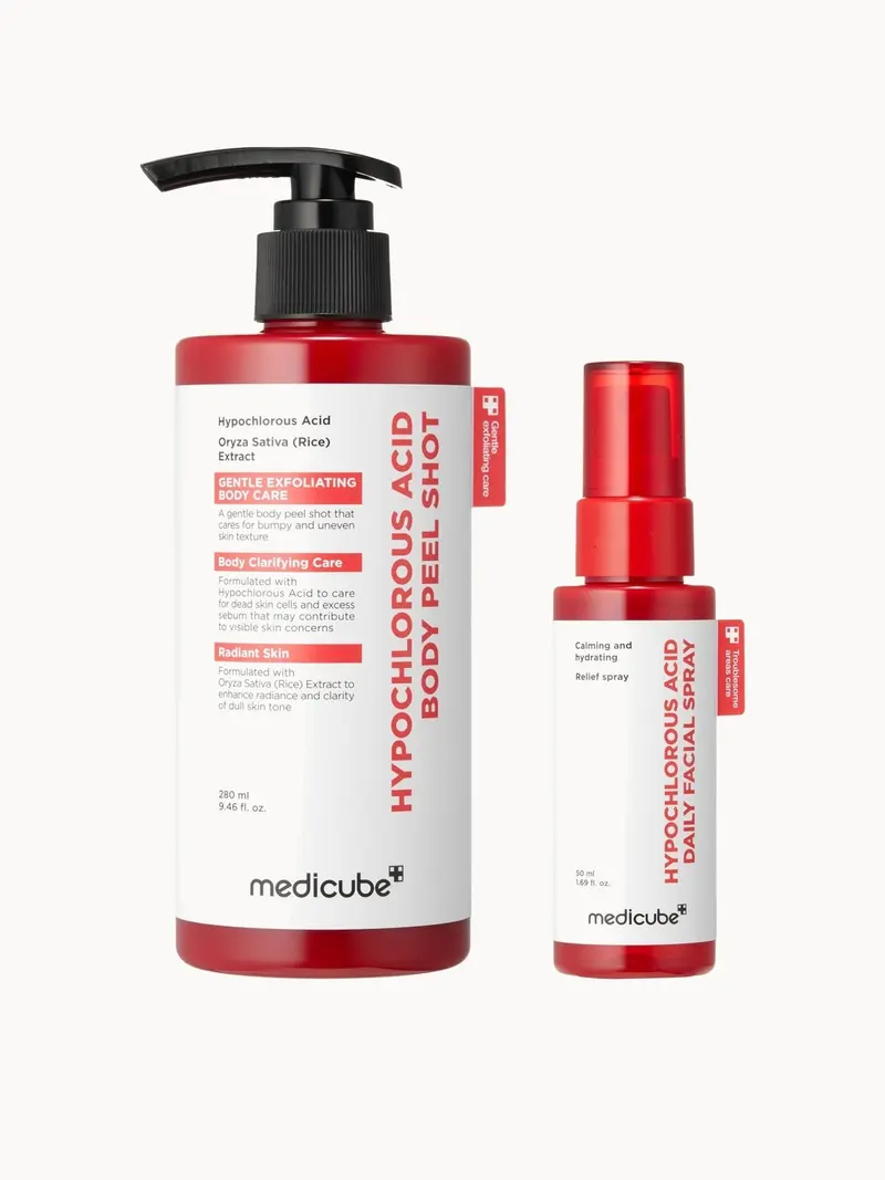 Medicube Hypochlorus Facial Spray and Body Peel Duo Medicube — embalagem e produto