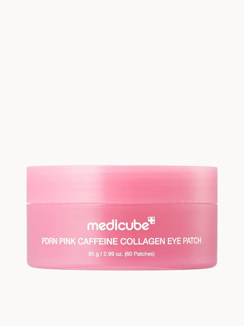 Medicube PDRN PINK CAFFEINE COLLAGEN EYE PATCH 60pcs Medicube — embalagem e produto