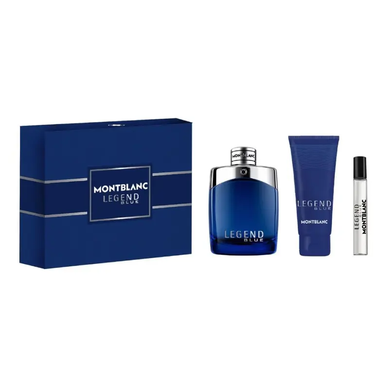 Montblanc Legend Blue Gift Set — embalagem e produto