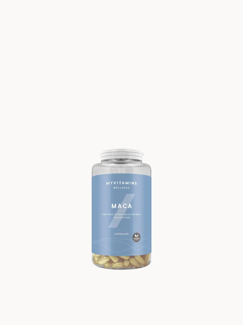 Myvitamins Maca Capsules Myvitamins — embalagem e produto