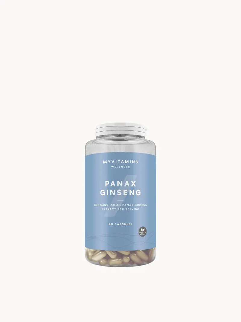 Myvitamins Panax Ginseng Capsules Myvitamins — embalagem e produto