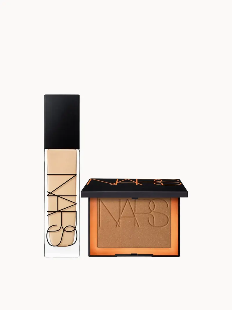 NARS Natural Longwear Foundation 30ml and NARS Laguna Bronzing Powder 8g (Various Shades) NARS — embalagem e produto