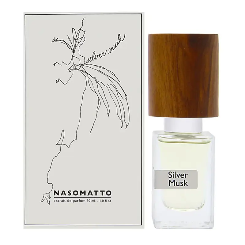 Nasomatto SILVER MUSK extrait de parfum Perfume — embalagem e produto