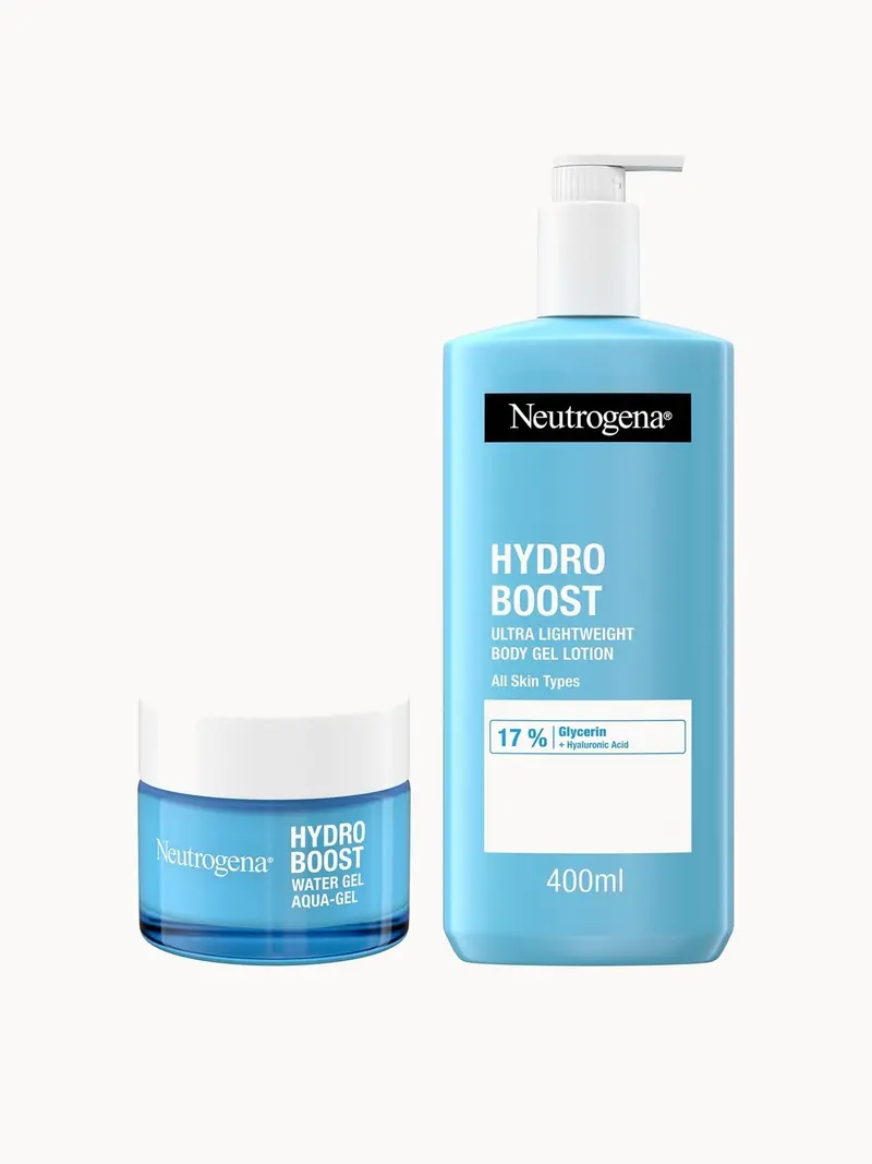 Neutrogena Top to Toe Hydration - Hyaluronic Acid Face and Body Moisturiser Duo Neutrogena — embalagem e produto