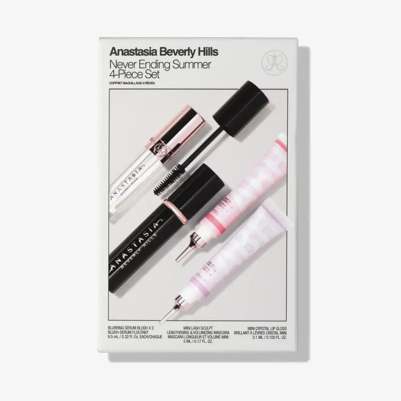 Never Ending Summer 4-Piece Set Anastasia Beverly Hills — embalagem e produto