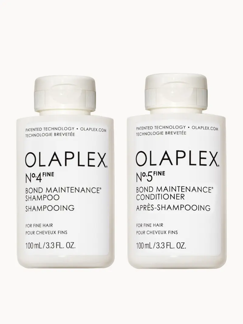 Olaplex No.4 and No.5 Fine Shampoo and Conditioner Duo 250ml Olaplex — embalagem e produto