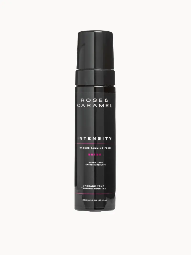 Rose & Caramel Intensity Bronze Super Dark Tanning Foam 200ml Rose & Caramel — embalagem e produto