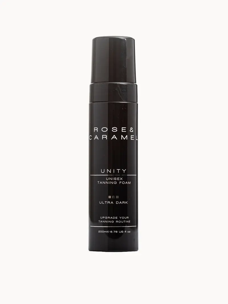 Rose & Caramel Unity Unisex Ultra Dark Tanning Foam 200ml Rose & Caramel — embalagem e produto