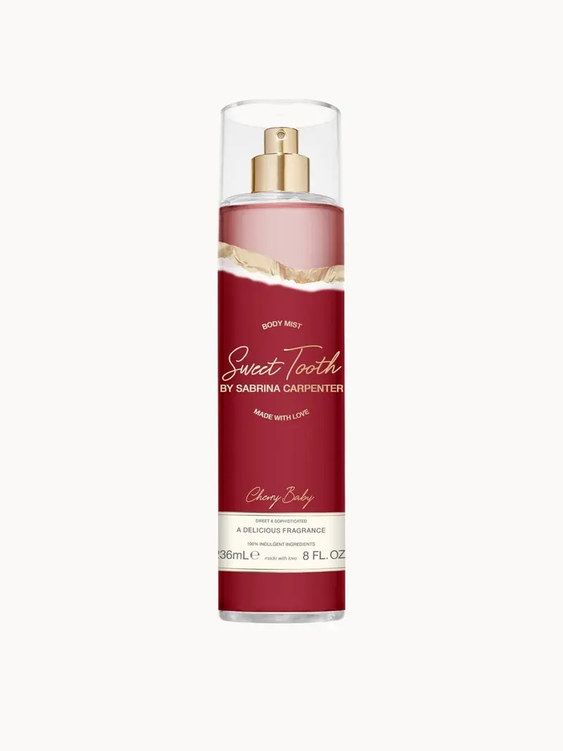 Sabrina Carpenter Cherry Baby Body Mist 236ml Sabrina Carpenter — embalagem e produto