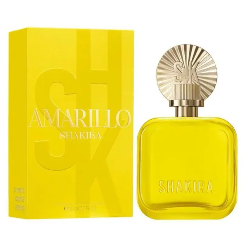 Shakira MUJER AMARILLO Eau de Parfum — embalagem e produto
