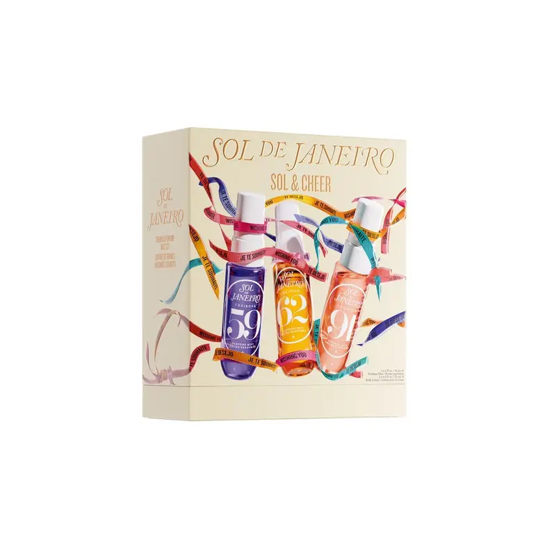 Sol de Janeiro Brazilian Crush Sol & Cheer Gift Set Perfume Mist — embalagem e produto