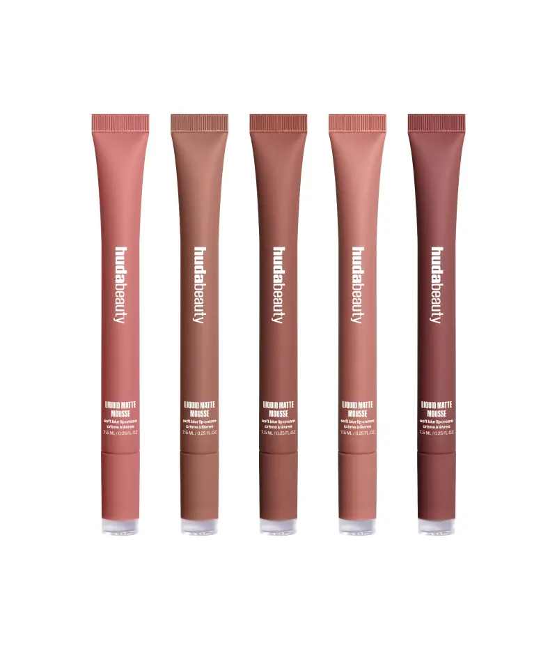 The Liquid Matte Mousse Collection Huda Beauty — embalagem e produto