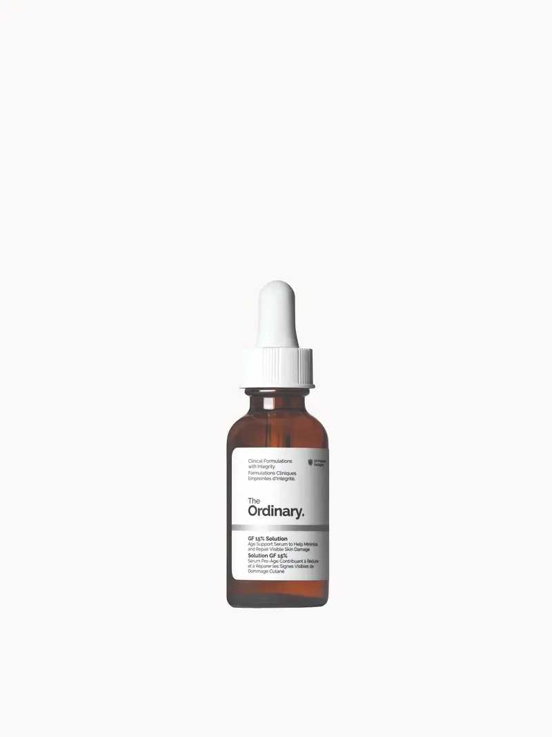 The Ordinary GF 15% Serum for Visible Skin Repair and Wrinkles 30ml The Ordinary — embalagem e produto