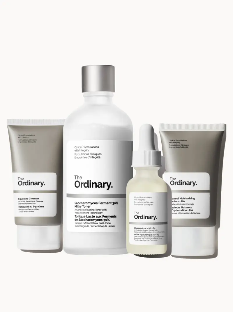 The Ordinary's Glass Skin Bundle The Ordinary — embalagem e produto