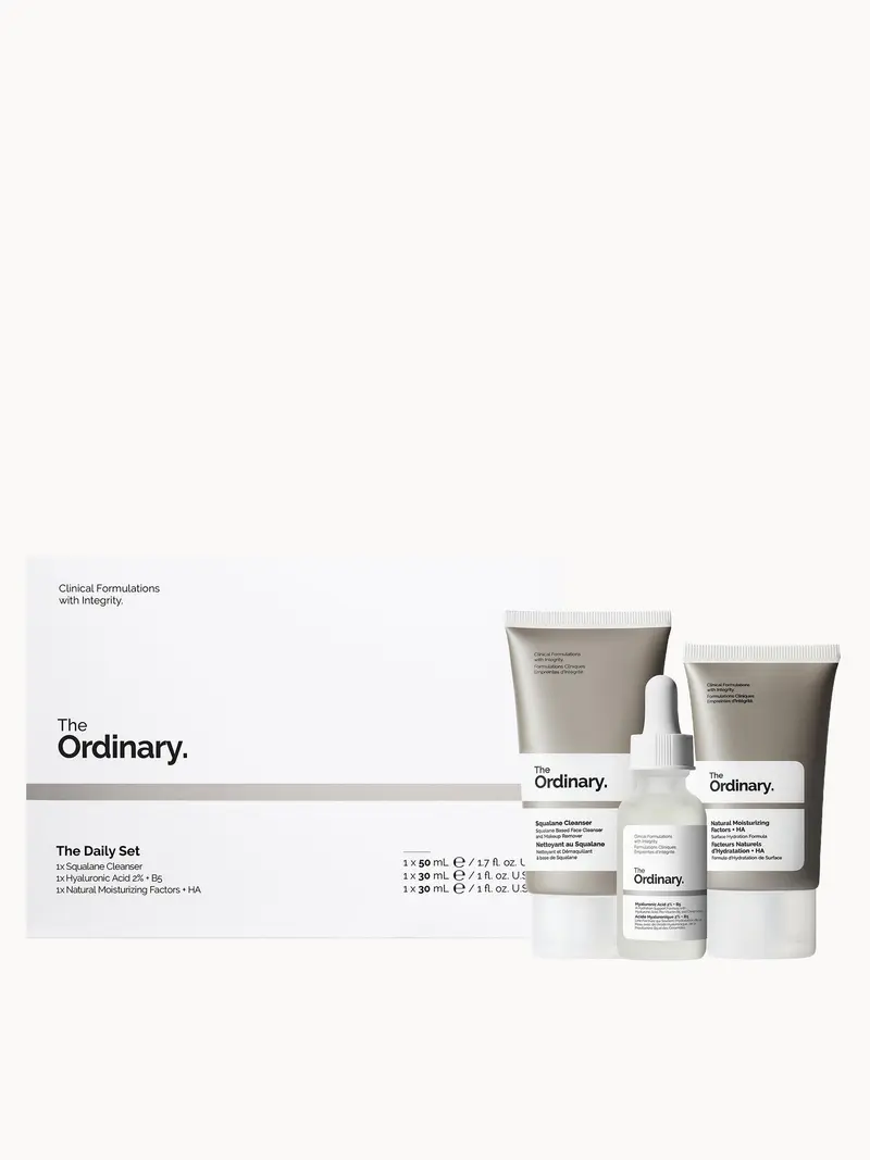 The Ordinary The Daily Set The Ordinary — embalagem e produto