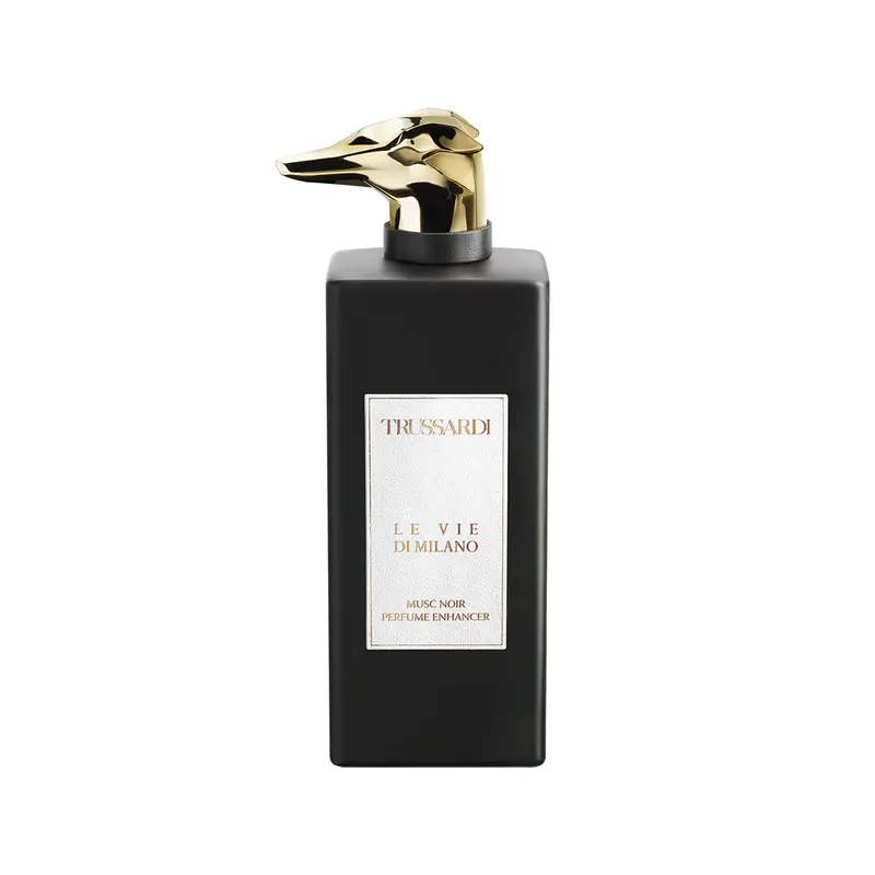 Trussardi Le Vie di Milano Musc Noir Perfume Enhancer Eau de Parfum — embalagem e produto