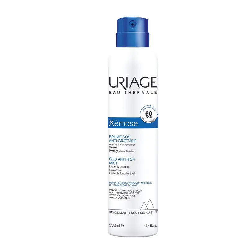 Uriage Xémose Mist SOS Anti-Prurito Body Mist — embalagem e produto