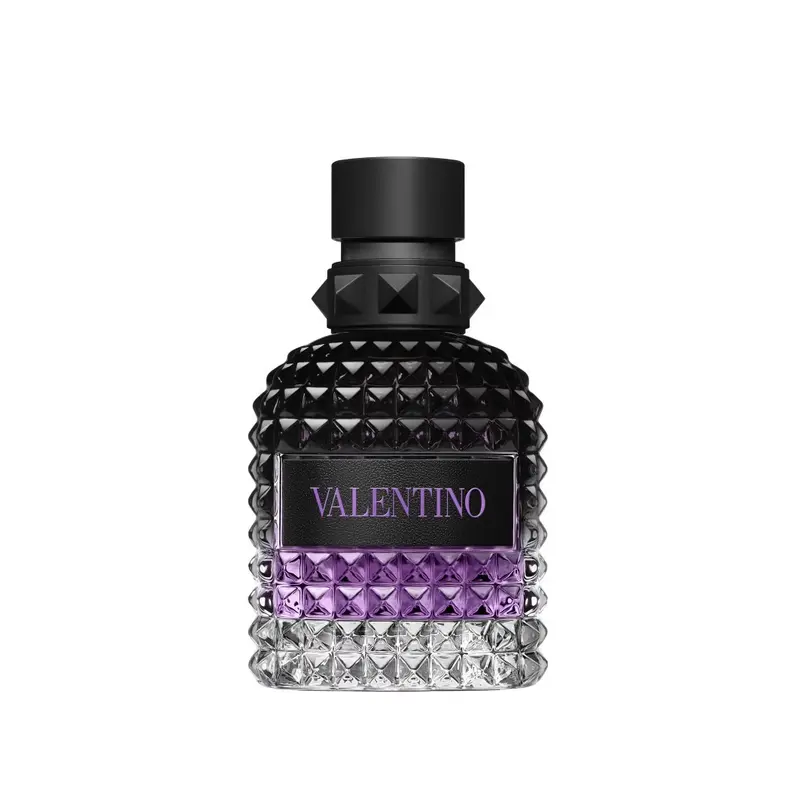 Valentino Born In Roma Uomo Purple Melancholia Eau de toilette — embalagem e produto